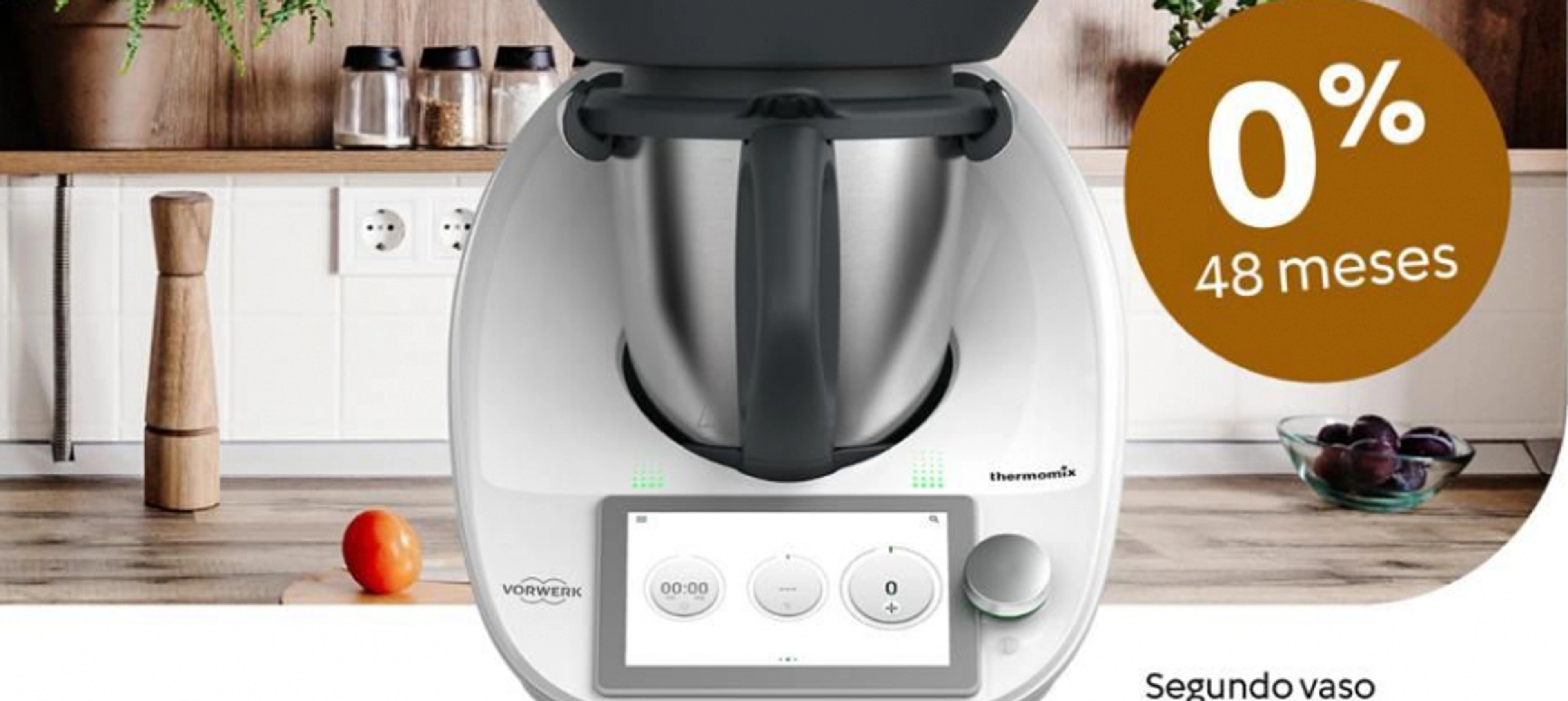 Compra tu Thermomix Tm6 y llévate de regalo un segundo vaso completo, cubrecuchillas pelador y accesorio cortador + espirilizador