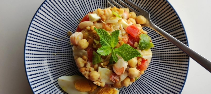 SALPICÓN DE LEGUMBRES, COMIDA SALUDABLE