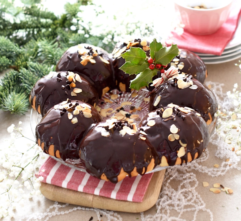 ROSCÓN DE REYES GLASEADO ESPEJO DE CHOCOLATE