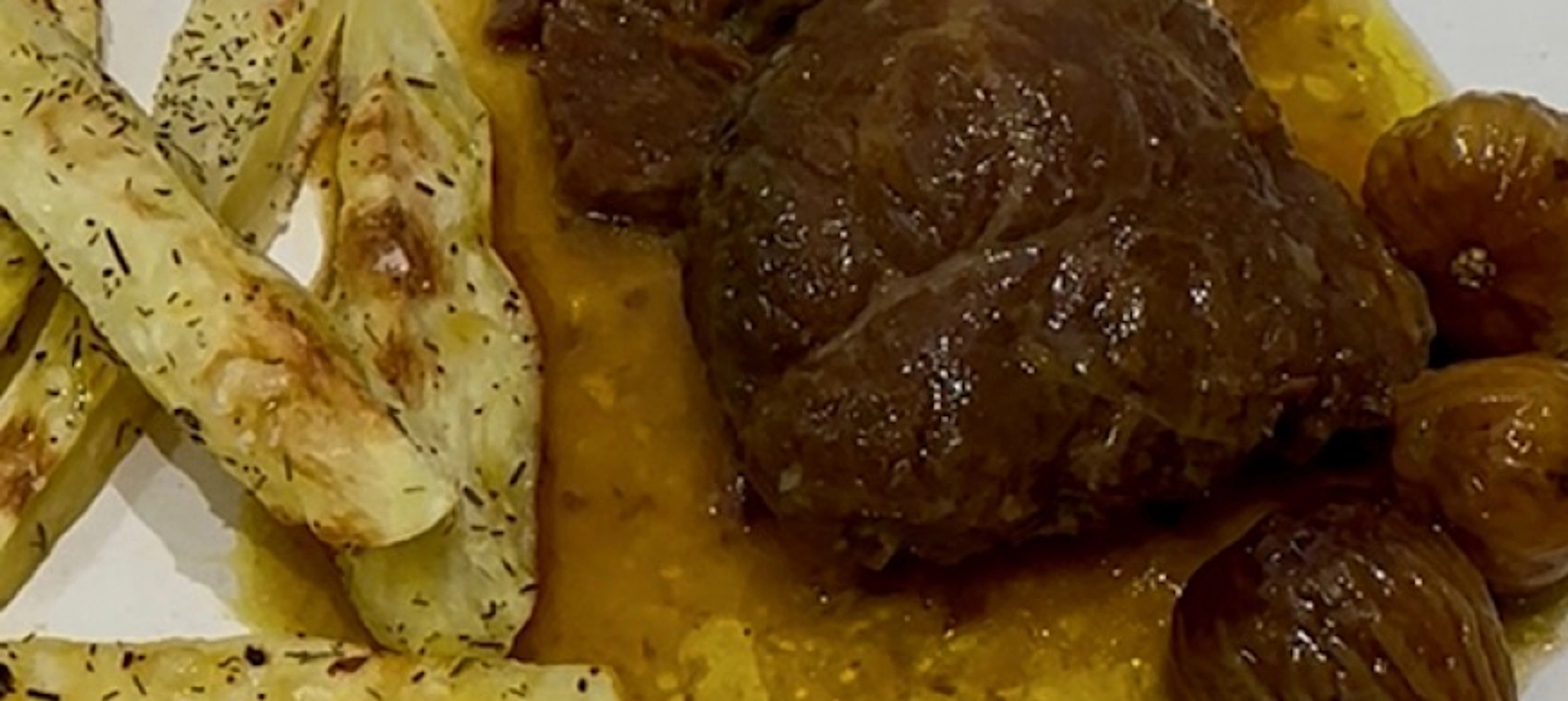 Carrilladas con verduras e higos al Pedro Ximénez