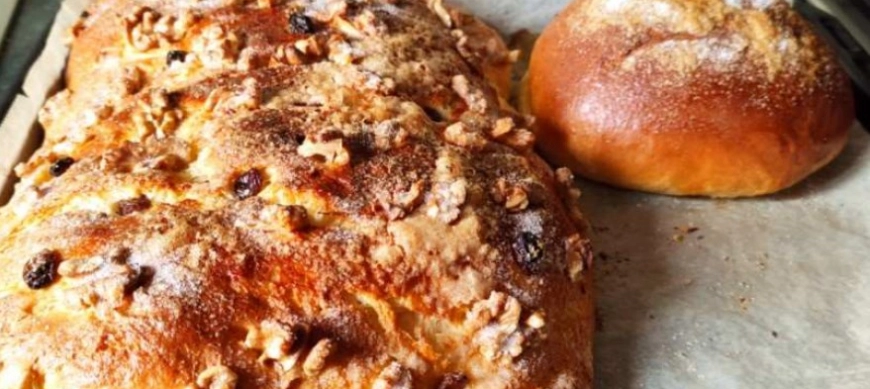 Panquemao / Coca de pasas y nueces.