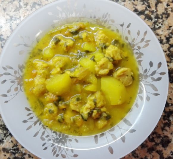 Guiso de soja texturizada y algas wakame