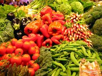 Vegetales crudos bien lavados