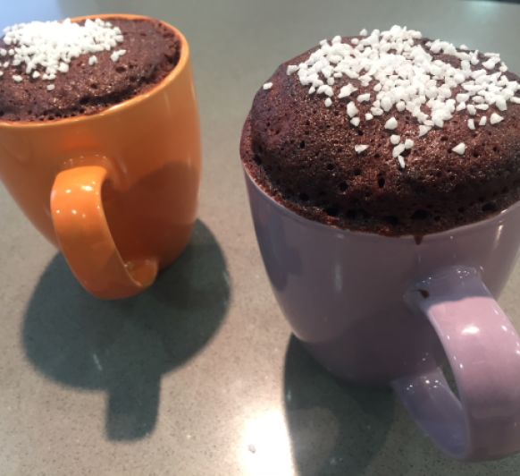 Mug Cake de chocolate en taza con Thermomix