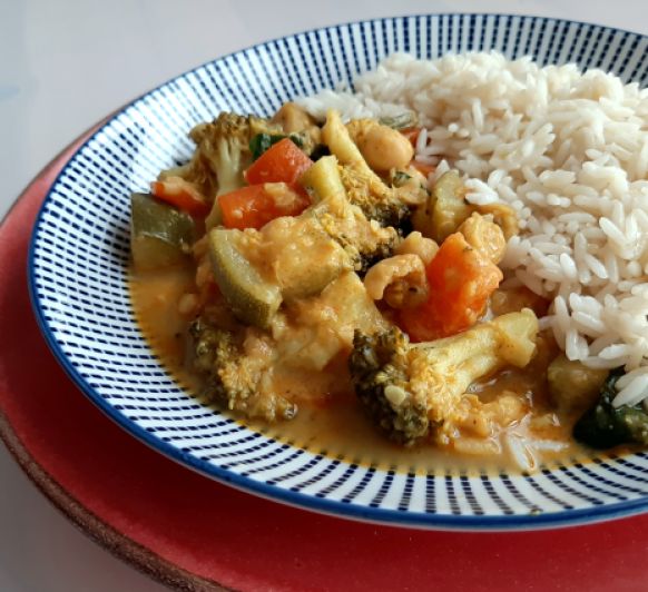 CURRY DE VERDURAS Y GARBANZOS, una delicia vegetariana