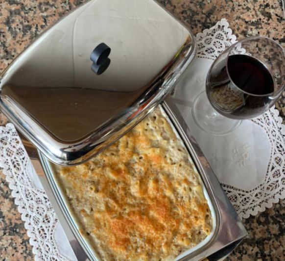 Macarrones con carne picada y queso manchego by Clara con Thermomix®