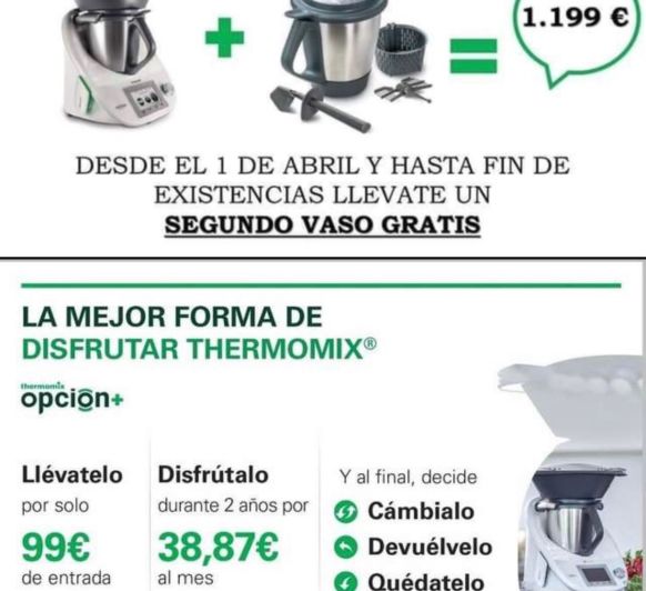 OPORTUNIDAD ULTIMOS Thermomix® TM5 CON DOBLE VASO!!! POR SOLO 1199€!!!