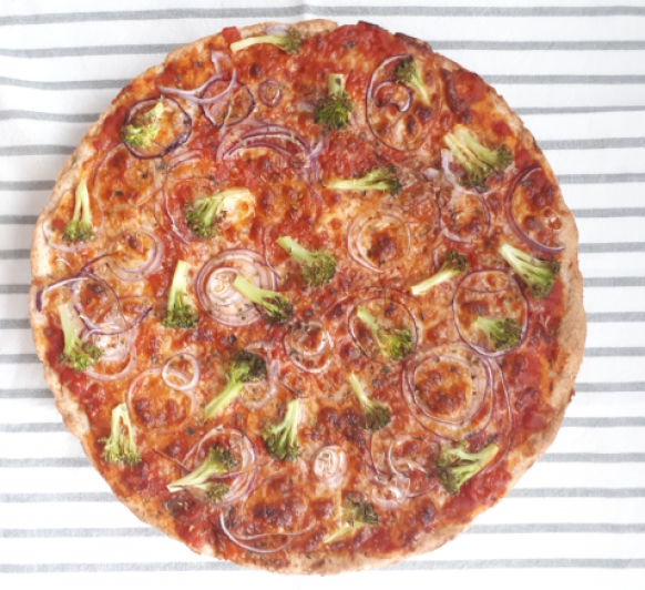 PIZZA INTEGRAL CON VERDURAS, sorprendentemente sencilla