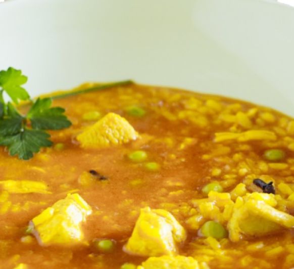 Arroz Caldoso con Pollo y Especias