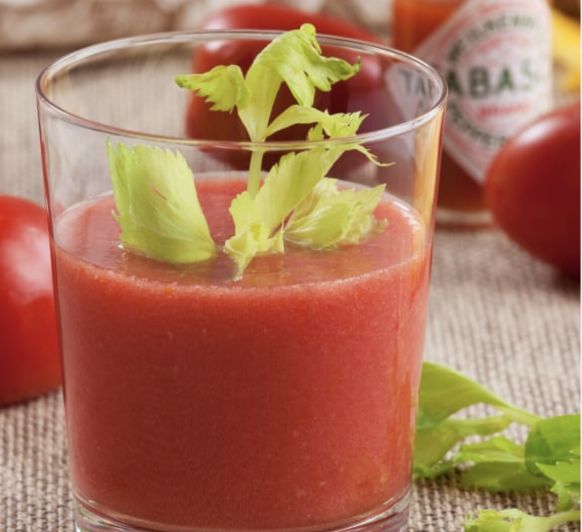 Zumo de tomate preparado con Thermomix® 